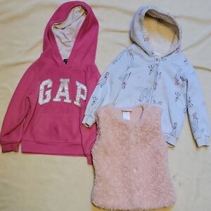 GAP Kids Pink and Cream Hoodie Set